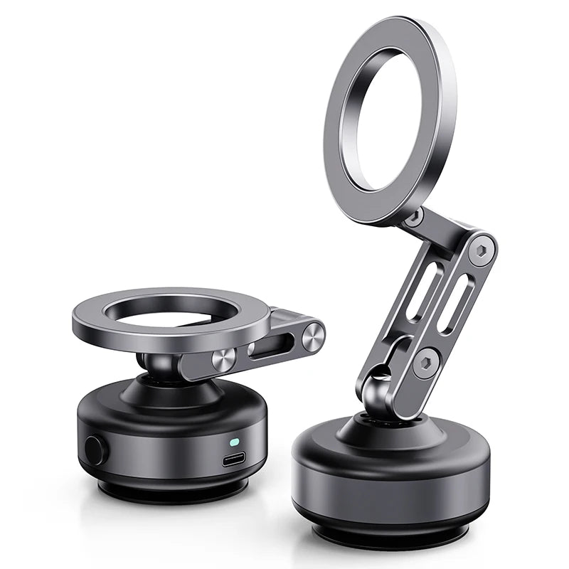 X93 Magnetic Car Phone Holder Gray | 360° Strong Suction Mount for iPhone & Android"