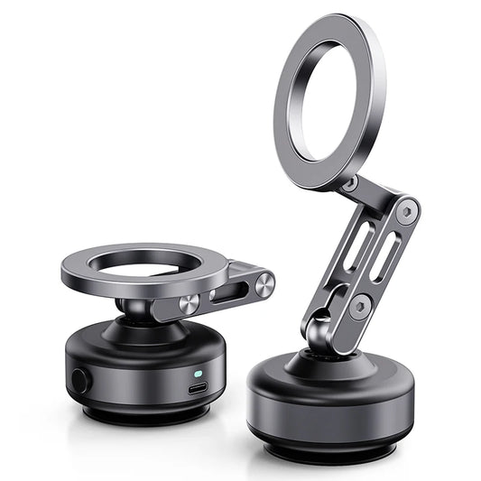 X93 Magnetic Car Phone Holder Gray | 360° Strong Suction Mount for iPhone & Android"