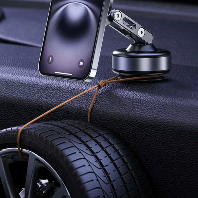X93 Magnetic Car Phone Holder Gray | 360° Strong Suction Mount for iPhone & Android"